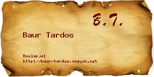 Baur Tardos névjegykártya